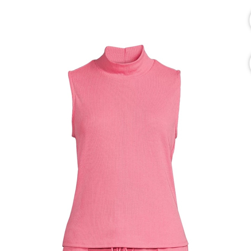 Time and Tru Rib Knit Sleeveless Mock Neck Top Size Small NWT